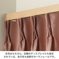 TOSO 装飾カーテンレール〈スクエア・Bキャップ・ウォールナット〉W3.0mセット 4975559753416 1セット（直送品）