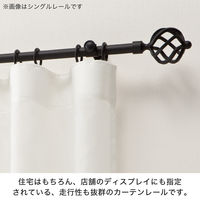TOSO 装飾カーテンレール〈クラスト・Aキャップ・アンティークBK〉W3.1mセット 4975559783536 1セット（直送品）