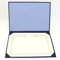 山櫻 証書フォルダー A4用 二つ折り 紺 布地 ファイル 823008 1セット(1冊×10)