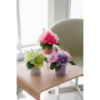 ファミリー・ライフ タイマー付きLEDフラワーグラス 幅180×奥行200×高さ210mm ピンク a3003110 1個（直送品）