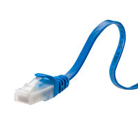 サンワサプライ カテゴリ6フラットLANケーブル(ツメ折れ防止コネクタ付き・3m) LA-FL6TS-03BL 1本
