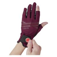 羽立工業 HATACHI(ハタチ) グラウンドゴルフ 手袋 ウルトラストレッチ グローブ 指切タイプ SS ワイン BH8028 1双（直送品）