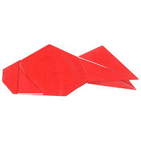 トーヨー 単色おりがみ 24.0cm あか 075102 1袋(50枚)