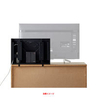 【軒先渡し】朝日木材加工 テレビ・デスク裏ちょい足しボックス 幅390×奥行110×高さ590mm ホワイト AS-6040CB-SI 1台（直送品）