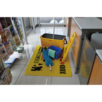 【業務用清掃用品】アプソン　足元注意マット　イエロー　大　No.6221　1枚（直送品）