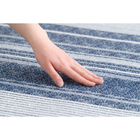 アイリスオーヤマ ラグ カーペット 185×240cm 3畳 春夏 撥水 遮音 ラ・クッションラグ ボーダー ACRBO-1824 ネイビー 1枚（直送品）