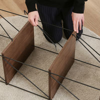 不二貿易 EZBO ワイヤーラック ５段 幅420×奥行310×高さ1365mm ミディアムブラウン 77544 1台（直送品）