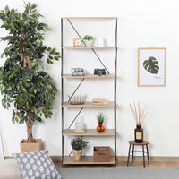 不二貿易 EZBO ワイヤーラック ６段 幅620×奥行310×高さ1700mm オークナチュラル 77567 1台（直送品）