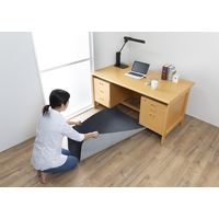 サンコー ゲーミングチェアマット ずれない 滑り止め 洗える デスク ダークグレー 90×120cm 1枚 KX-40 日本製