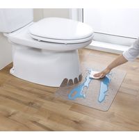 サンコー トイレマット ずれない 拭ける 床汚れ防止 ショート ブラウン 55×43cm 1枚 おくだけ吸着 日本製 KK-54