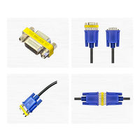 VGAケーブル 1m 中継アダプタ付き D-sub15ピン VV-VGA010-B-B-2 1本 vodaview