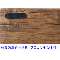 YAMAZEN  コンセント付 デスク上スタンド 幅800×奥行250×高さ85mm  ブラウン/ブラック　DTSE-8025(ABR/SBK)