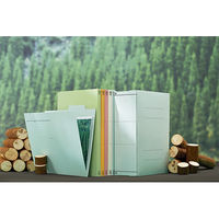 プラス 間伐材フラットファイル A4S 青10冊 No.021K（直送品）