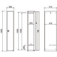 【軒先渡し】エムテックス ジョイントスチール組立式ロッカー ダイヤル錠 1連1段1人用 グレー 274027 1台（直送品）