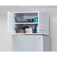 ファミリー・ライフ 冷蔵庫上ラック シルバーグレー 幅590×奥行550×高さ460～470mm 1台（直送品）