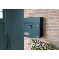 【軒先渡し】ヤマソロ Land ランド 壁掛けポスト グリーン 幅350mm 1台（直送品）