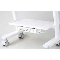 ZILFOR モービルカート3段(引出しなし/電源あり/ホワイト) MC3RK-S 1台（直送品）