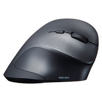 ワイヤレスマウス　無線　静音　5ボタン　大型サイズ　ブルーLED　MA-ASWBL43BK　サンワサプライ　1個（直送品）