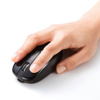 ワイヤレスマウス　無線　静音　3ボタン　中型サイズ　ブルーLED　MA-WBL118BK　サンワサプライ　1個