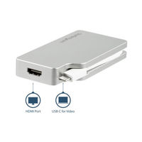 USB-C マルチ変換ビデオアダプター／シルバー　CDPVGDVHDMDP　1個　StarTech.com（直送品）
