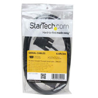 Startech.com RS-232C ストレートケーブル 2m ブラック D-Sub MXT1002MBK 1個
