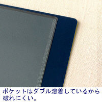 プラス　スーパーエコノミークリアーファイル+　固定式60ポケット　A4タテ　ネイビー　紺　30冊　FC-506EL