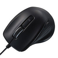 ナカバヤシ F_line 有線静音5ボタンBlueLEDマウス Sサイズ ブラック MUS-UKF142BK 1個（直送品）