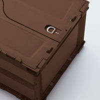 【折りたたみコンテナ】 エコン カラーオリコン ふた一体型75Lブラウン 1個