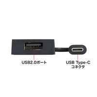 サンワサプライ USB Type C コンボハブ(4ポート) USB-3TCH7BK 1個（直送品）