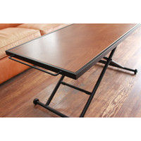 【車上渡し】 関家具 TOCOM KITE 昇降式テーブル 幅1240×奥行550×高さ700mm ダークブラウン RLT-4520 1台（直送品）