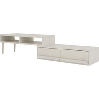 佐藤産業 FREX（フレックス）ローボード 幅1050～1900×奥行398×高さ400mm FX40-105RL WH 1台（直送品）