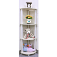 エイ・アイ・エス クイックイージー コーナー3段 ホワイトウォッシュ 幅297×奥行297×高さ1125mm 1台（直送品）