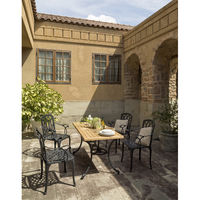 タカショー アル・カウン ウッドダイニングテーブル 5点セット GSTY-12WS5（直送品）