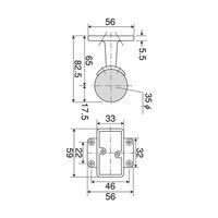 清水 いたわりエコ手すり ディンプル縦型 600 （箱入） SO-TD1-600（直送品）