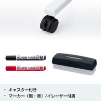 プラス KWシリーズ 案内板キャスタ付KW-0409DSQKT 幅518 ×奥行き402 ×高さ1270mm 1台 掲示板 ホワイトボード（直送品）