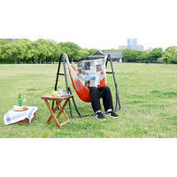 ライフオンプロダクツ Sifflus 3WAY自立式ポータブルハンモック 選べる生地セット オレンジ SFF-38-OR 1台（直送品）