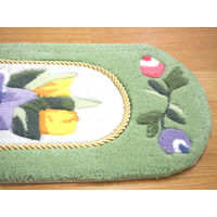 萩原 フック インテリアマット リオン グリーン 約30×110cm 1枚（直送品）