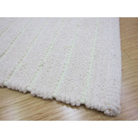 萩原 インド綿マット クロエ グリーン 約45×65cm 1枚（直送品）