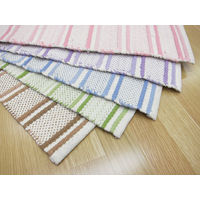 萩原 インド綿マット スクリーム パープル 約45×65cm 1枚（直送品）