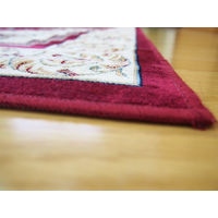 萩原 ベルギー製ラグ ロイヤルパレス レッド 約195×195cm 1枚（直送品）