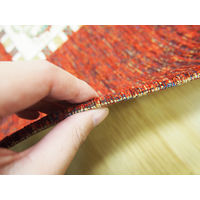 萩原 ベルギー製ラグ・マット シバック レッド 約200×250cm 1枚（直送品）