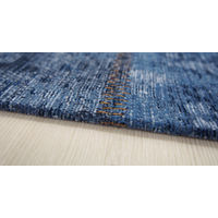 萩原 ベルギー製ラグ・マット パグルン ブルー 約200×200cm 1枚（直送品）