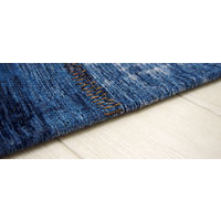 萩原 ベルギー製ラグ・マット パグルン ブルー 約50×80cm 1枚（直送品）