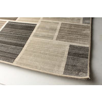 萩原 ベルギー製モケットラグ モード グレー 約135×195cm 1枚（直送品）