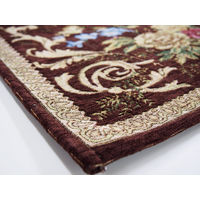 萩原 ゴブランマット（裏貼り） ロレンス ブラウン 約60×90cm 1枚（直送品）