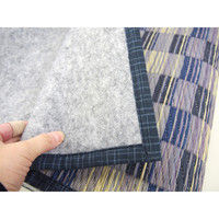 萩原 い草コンパクトラグ（裏貼り） キハチ ブルー 約180×180cm 1枚（直送品）