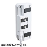 サンワサプライ マグネット付USB充電器(USB4ポート・ホワイト) ACA-IP53W 1個