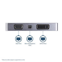 Startech.com USB-C専用マルチポート変換アダプタ スペースグレー VGA/ CDPVDHDMDPSG 1個