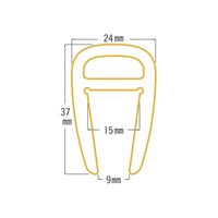 日本緑十字社 H鋼ショックレスガード 14~16mm幅 イエロー ショックレスガードー25Y 1本 61-9939-43（直送品）