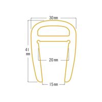 日本緑十字社 H鋼ショックレスガード 17~21mm幅 イエロー ショックレスガードー30Y 1本 61-9939-45（直送品）